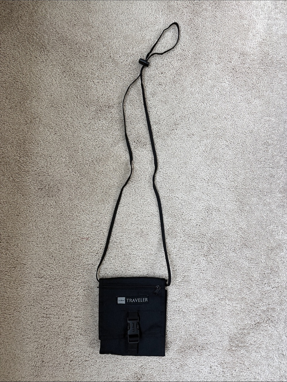 LL Bean Black Canvas Cross Body Bag